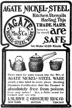 Agate nickel-steel ware 1520 kinds free from poison